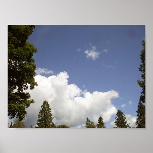 Wolken boven Topjes Poster (Voorkant)