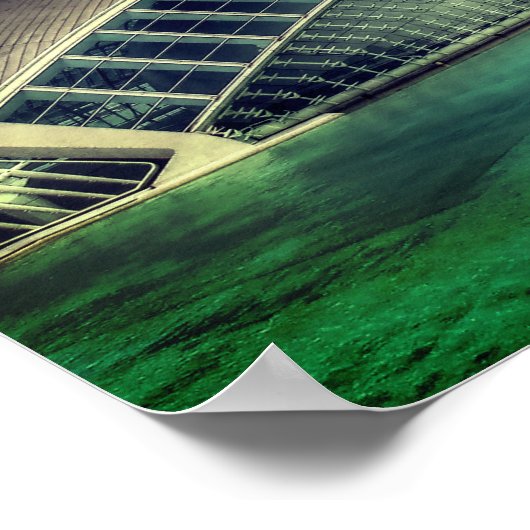 Wolken boven Valencia Poster (Hoek)