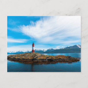 Wolken boven vuurtoren bij Ushuaia, Argentinië Briefkaart
