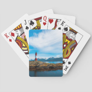 Wolken boven vuurtoren bij Ushuaia, Argentinië Pokerkaarten