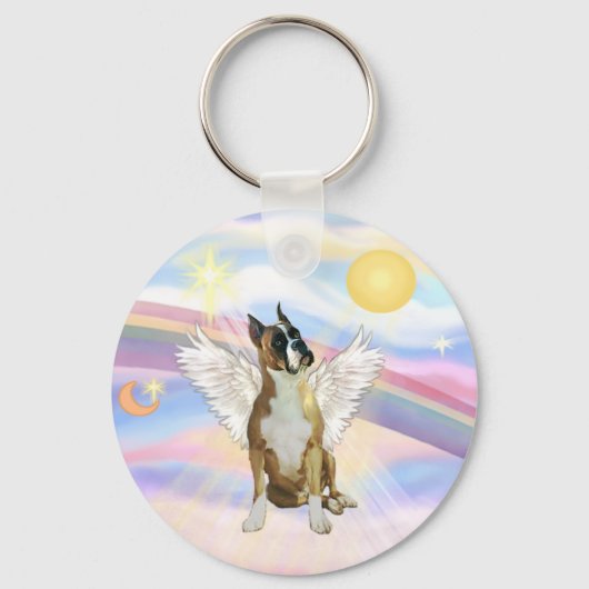 Wolken - Boxer engel (geknipt oor #1) Sleutelhanger (Voorkant)