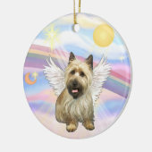 Wolken - Cairn Terrier (zwart masker) Keramisch Ornament (Links)