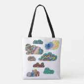"Wolken" Canvas tas. Tote Bag (Achterkant)