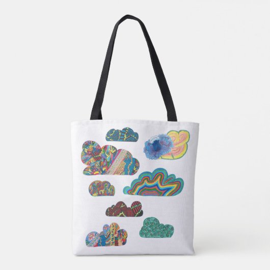 "Wolken" Canvas tas. Tote Bag (Achterkant)