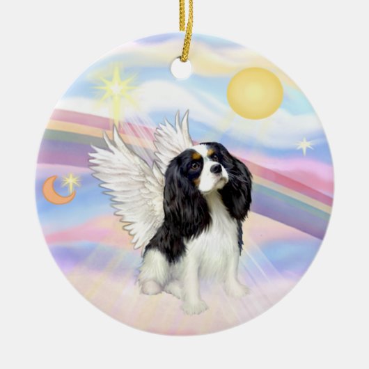 Wolken - Cavalier King Charles (driekleurig) Keramisch Ornament (Voorkant)