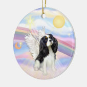 Wolken - Cavalier King Charles (tri) Keramisch Ornament (Links)