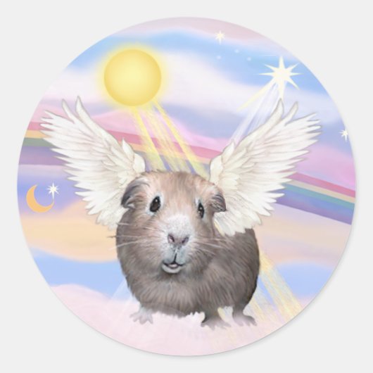 Wolken - Cavia Engel (#2) Ronde Sticker (Voorkant)