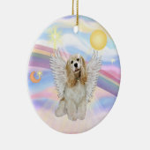 Wolken - Cocker Spaniel (geel) Keramisch Ornament (Rechts)