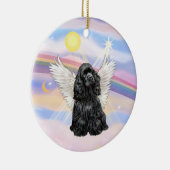 Wolken - Cocker Spaniel (zwart) Keramisch Ornament (Rechts)