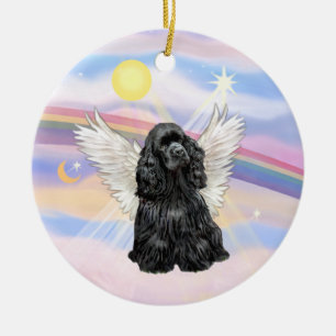 Wolken - Cocker Spaniel (zwart) Keramisch Ornament