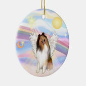 Wolken - Collie (Sable-White) Keramisch Ornament (Rechts)