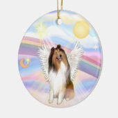 Wolken - Collie (Sable-White) Keramisch Ornament (Links)
