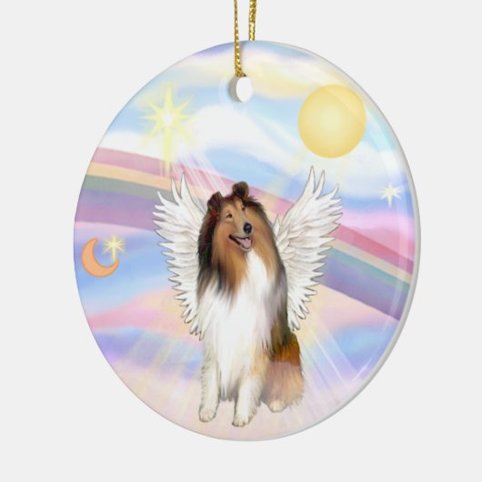 Wolken - Collie (Sable-White) Keramisch Ornament (Links)