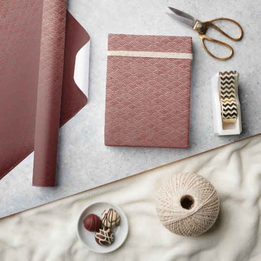 Wolken | Cranberry Ombre Cadeaupapier (Crafts)