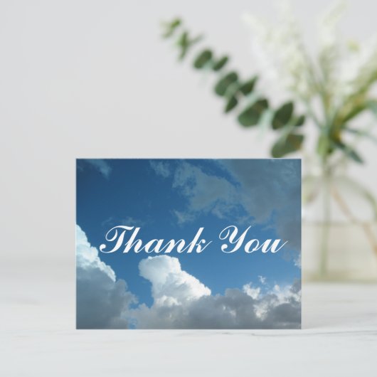 wolken Dank je Briefkaart (Staand voorkant)