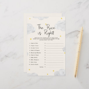 Wolken De prijs is het juiste Baby shower spel