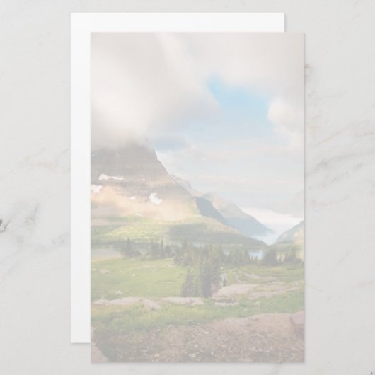 wolken die door de bergen kruipen briefpapier (Voorkant / Achterkant)