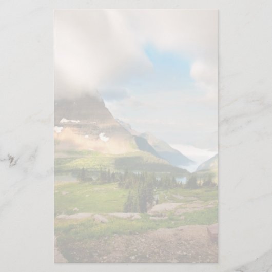 wolken die door de bergen kruipen briefpapier (Voorkant)