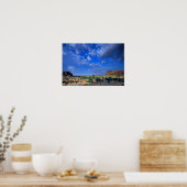 Wolken die over de lucht vegen boven de poster (Keuken)