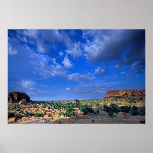 Wolken die over de lucht vegen boven de poster (Voorkant)