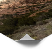 wolken die over de nieuwe Mexicaanse bergkleur bew Poster (Hoek)