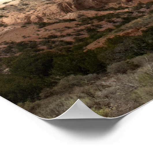 wolken die over de nieuwe Mexicaanse bergkleur bew Poster (Hoek)