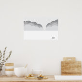 Wolken die over water springen poster (Keuken)