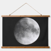 Wolken die voorbij de maan blazen | Moonfotografie Hangend Wandkleed (Voorkant)