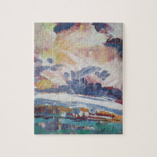 Wolken die zich opbouwen Schilderij / Kunstenaar L Legpuzzel