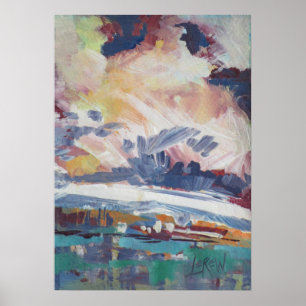 Wolken die zich opbouwen Schilderij / Kunstenaar L Poster