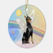 Wolken - Doberman Pinscher Keramisch Ornament (Links)