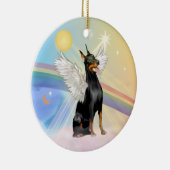 Wolken - Dobermann Pincher (dubbelzijdig) Keramisch Ornament (Rechts)