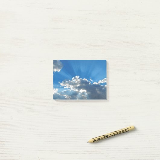 Wolken doorbreken post-it® notes (Op bureau)