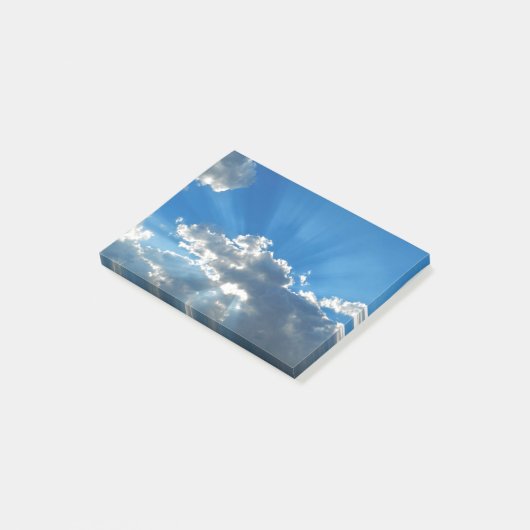 Wolken doorbreken post-it® notes (Schuin)