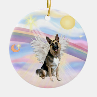 Wolken - Duitse Herder (#3) Keramisch Ornament