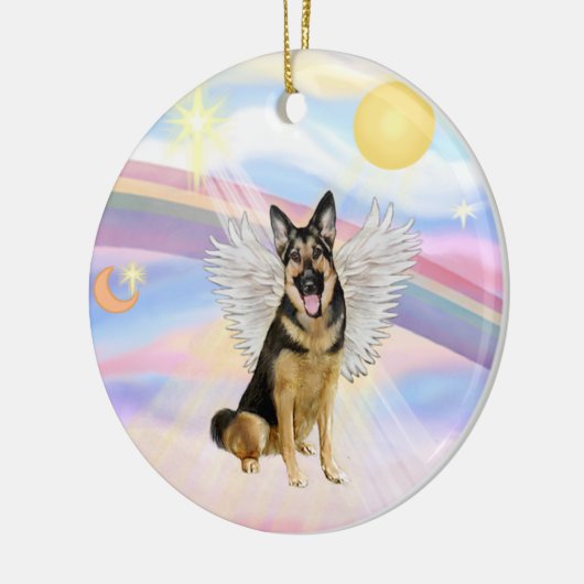 Wolken - Duitse Herder (#6) Keramisch Ornament (Links)