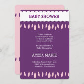 wolken en baby shower kaart (Voorkant / Achterkant)