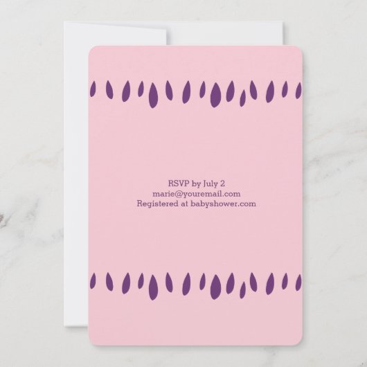 wolken en baby shower kaart (Achterkant)