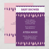 wolken en baby shower kaart (Voorkant / Achterkant)