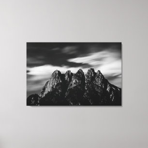 Wolken en bergen canvas afdruk