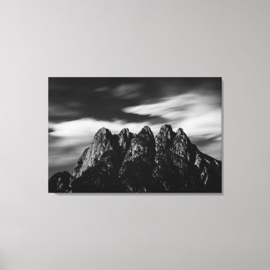 Wolken en bergen canvas afdruk (Voorkant)
