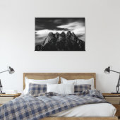 Wolken en bergen canvas afdruk (Insitu (Slaapkamer))