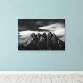 Wolken en bergen canvas afdruk (Insitu (Houten vloer))