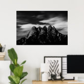 Wolken en bergen poster (Thuiskantoor)