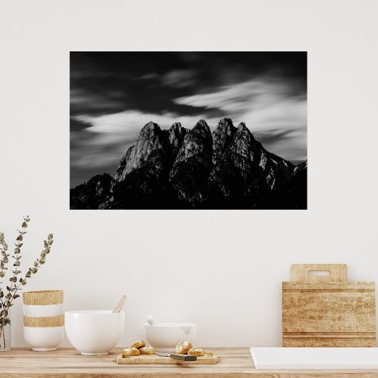 Wolken en bergen poster (Keuken)