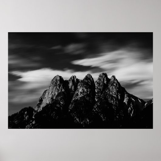 Wolken en bergen poster (Voorkant)