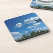 Wolken en blauwe hemel bier onderzetter (Linkerzijde)