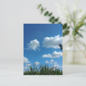 Wolken en blauwe hemel briefkaart (Staand voorkant)