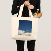 Wolken en blauwe hemel grote tote bag (Voorkant (product))