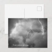 Wolken en bliksem briefkaart (Voorkant / Achterkant)